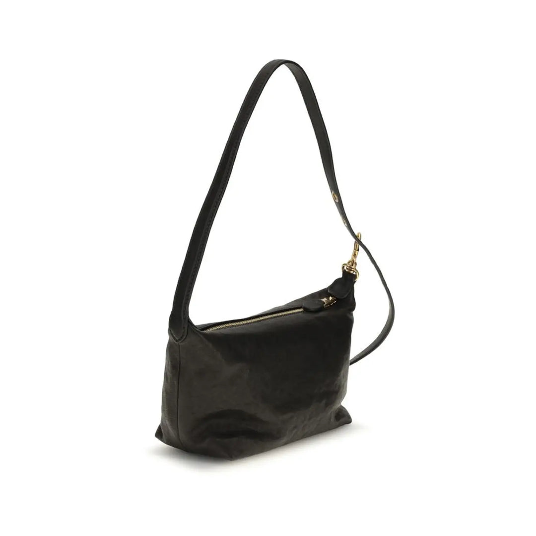 Miu Black Suede Leather Shoulder Bag