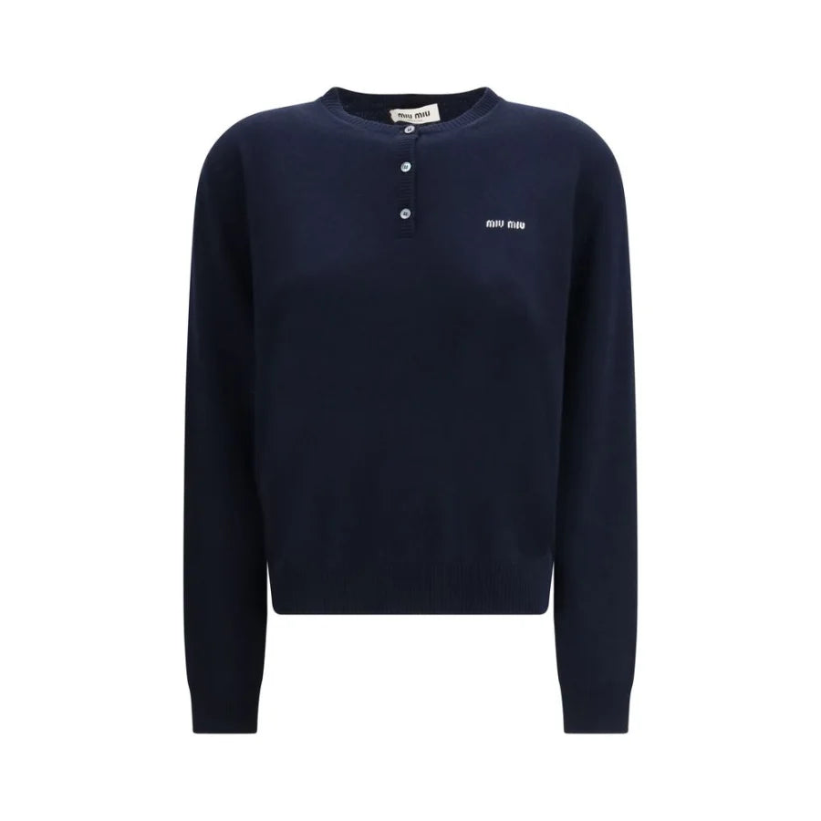 Miu Blue Cashmere Sweatshirt