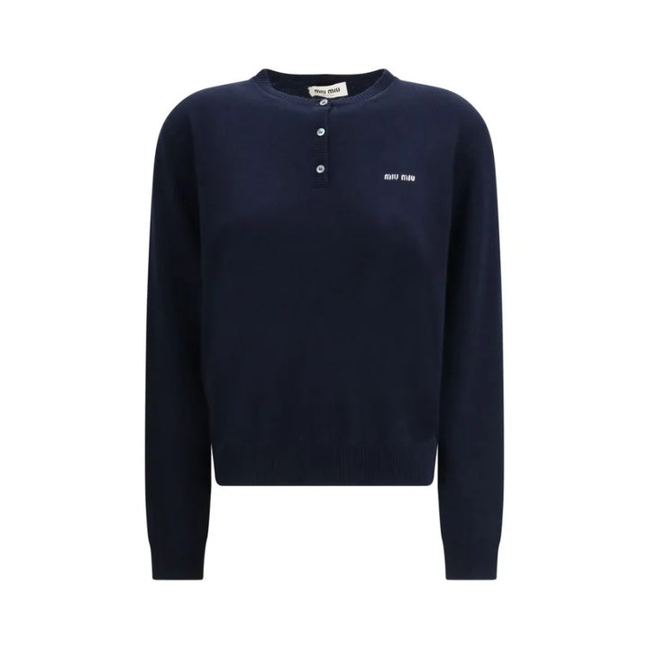Miu Blue Cashmere Sweatshirt