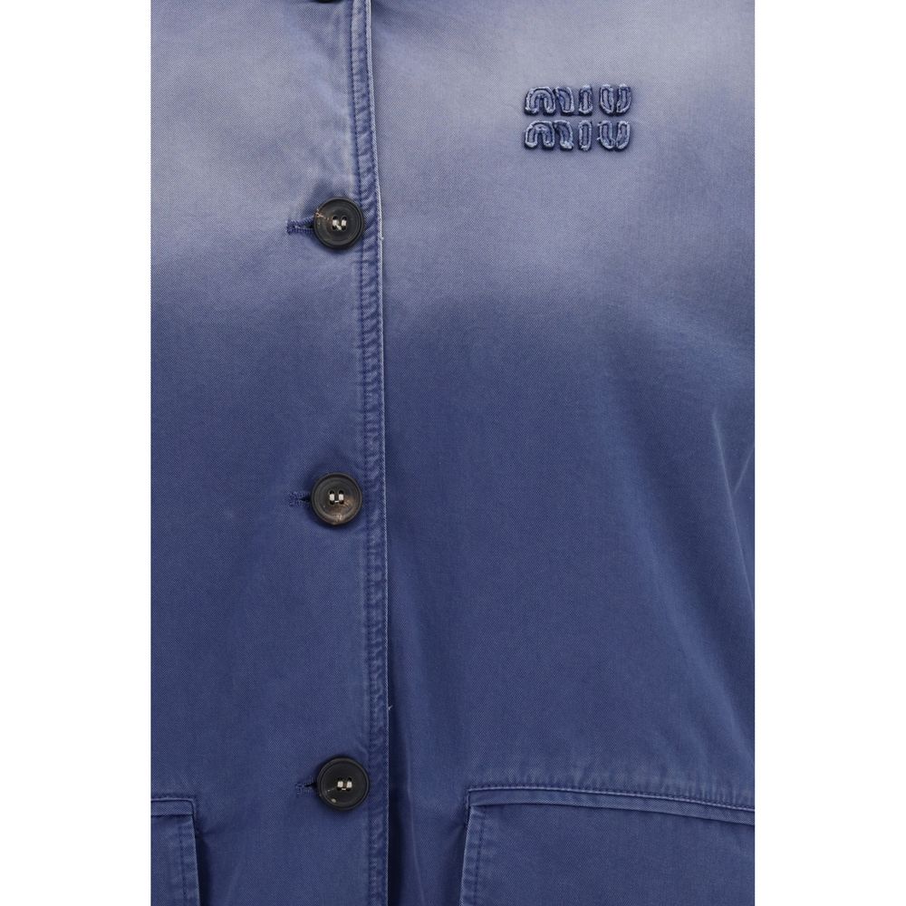Miu Bomber Jackets - Blue Cotton