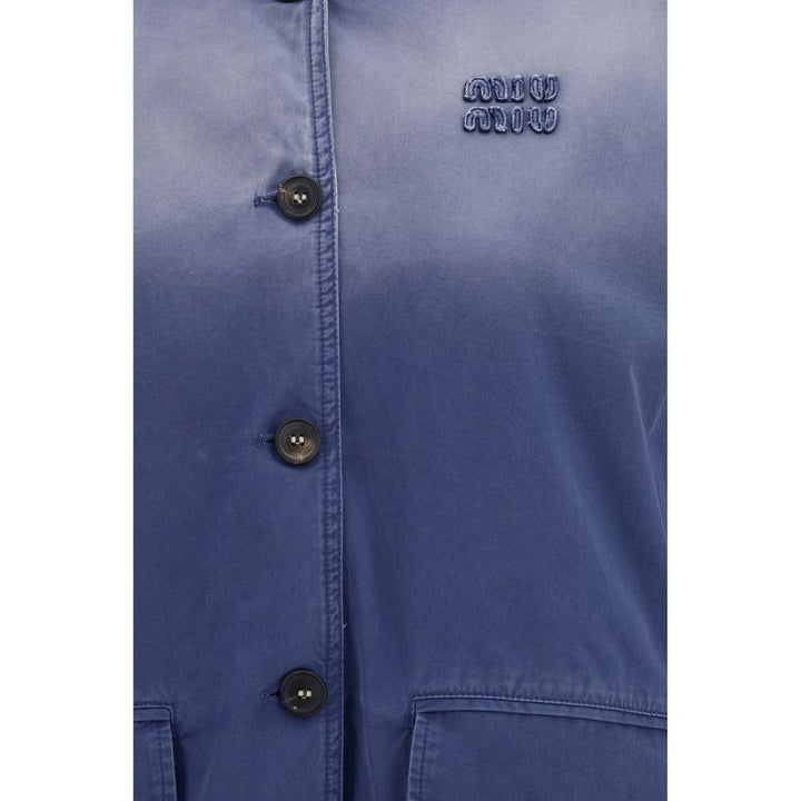 Miu Bomber Jackets - Blue Cotton
