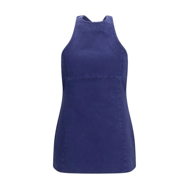 Miu Blue Cotton Casual Dress