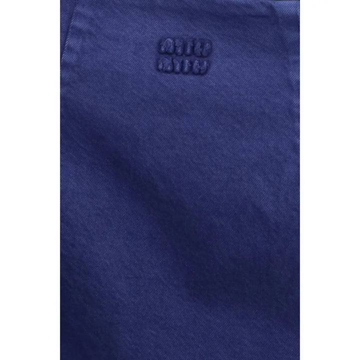 Miu Blue Cotton Casual Dress