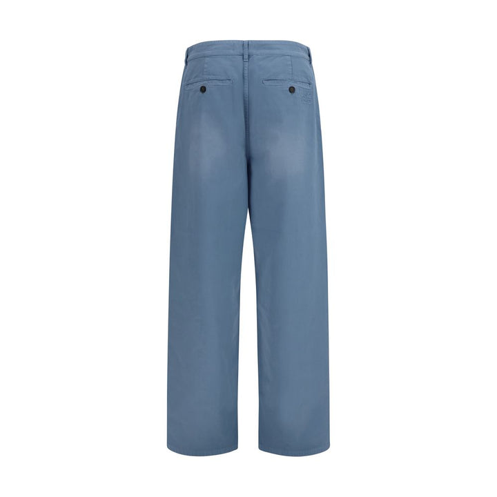 Miu Blue Cotton Casual Pants