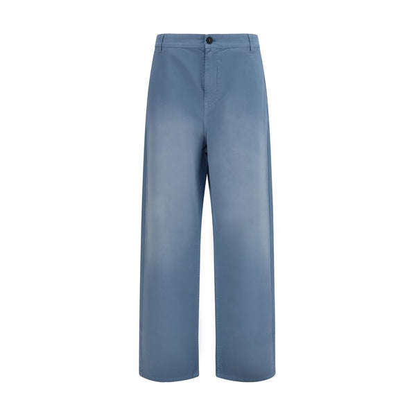Miu Blue Cotton Casual Pants