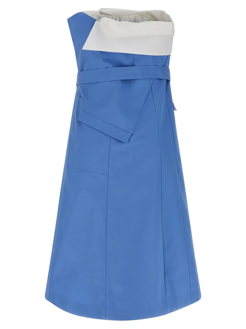 Miu Blue Cotton Short Dress
