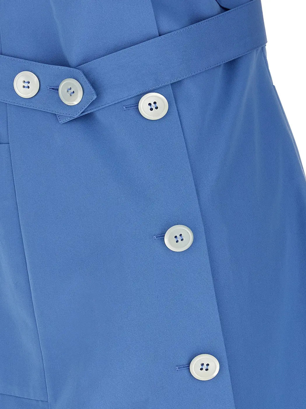 Miu Blue Cotton Short Dress