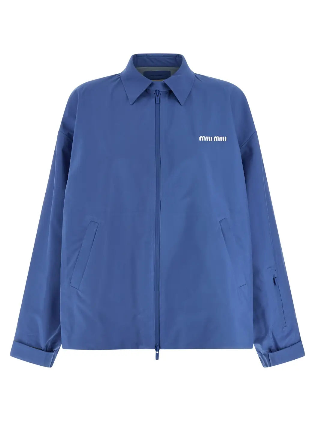 Miu Blue Recycled Polyester Shell Jacket