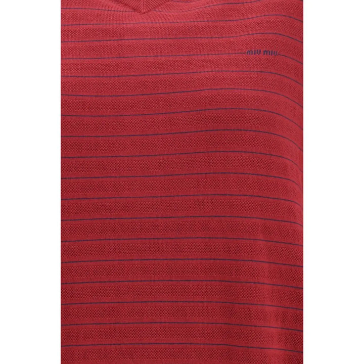 Miu Bordeaux Cotton Sweatshirt