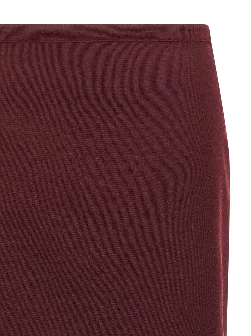 Miu Bordeaux Virgin Wool Midi Skirt