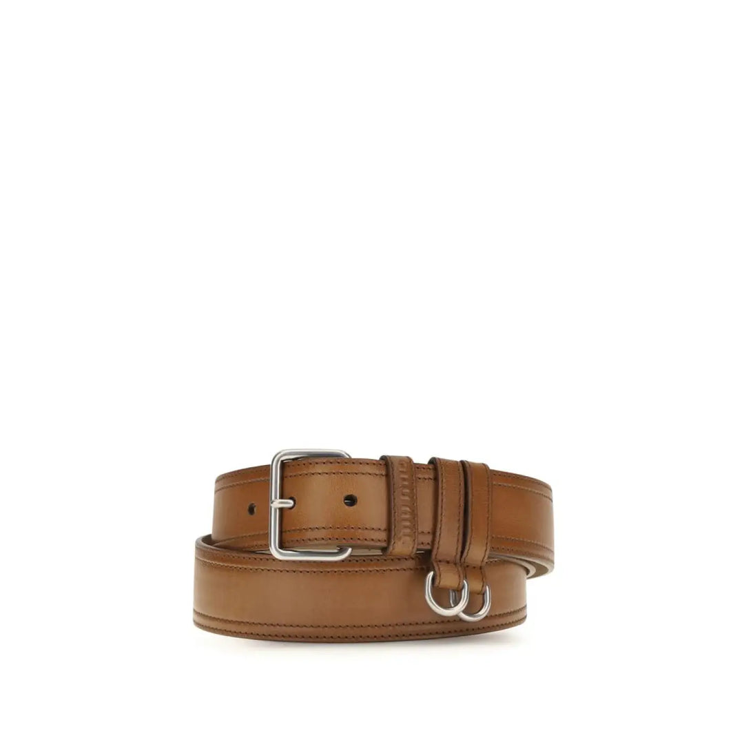 Miu Brown Calf Leather Bos Taurus Regular Belt