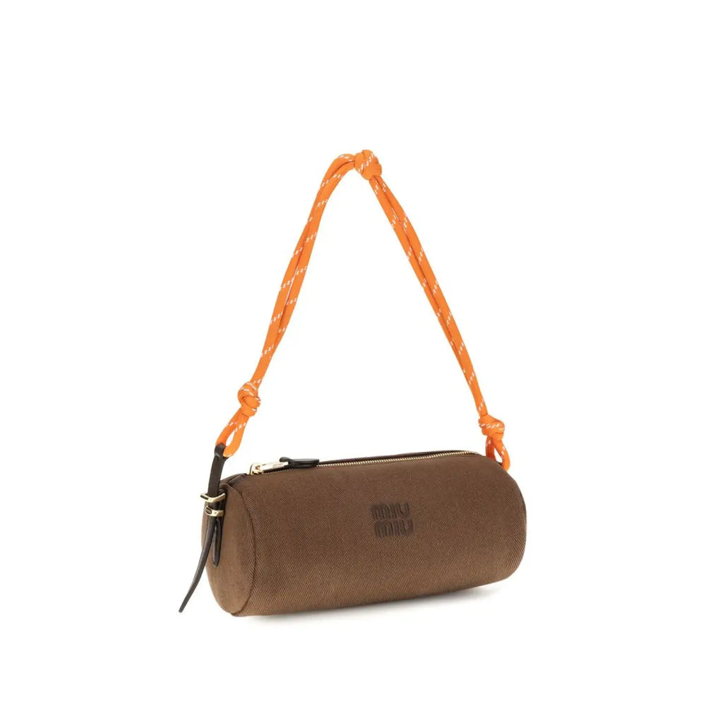 Women’s Miu Brown Cotton Shoulder Bag