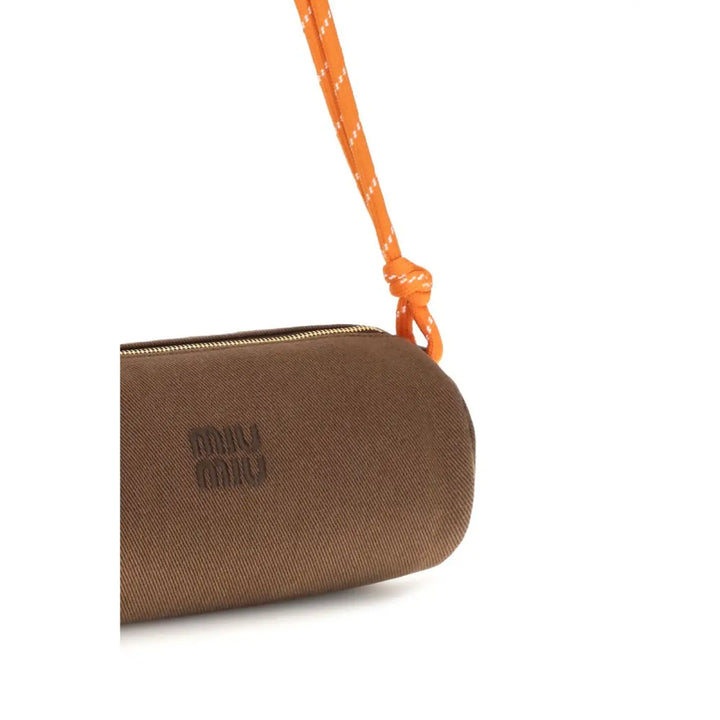 Women’s Miu Brown Cotton Shoulder Bag