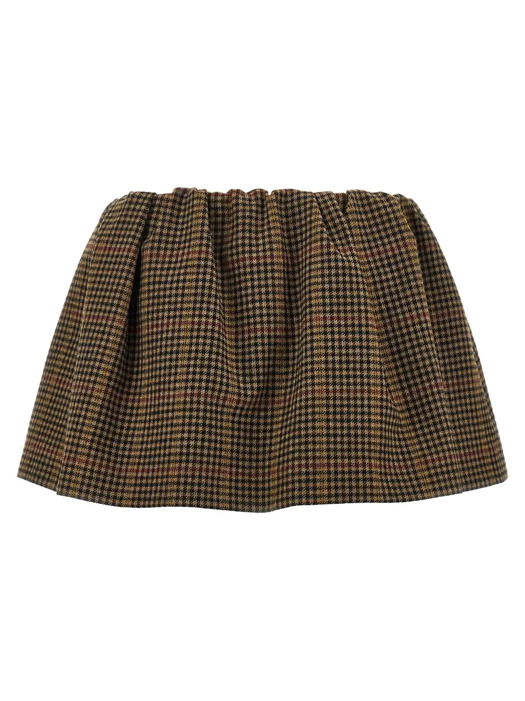 Miu Brown Virgin Wool Long Skirt