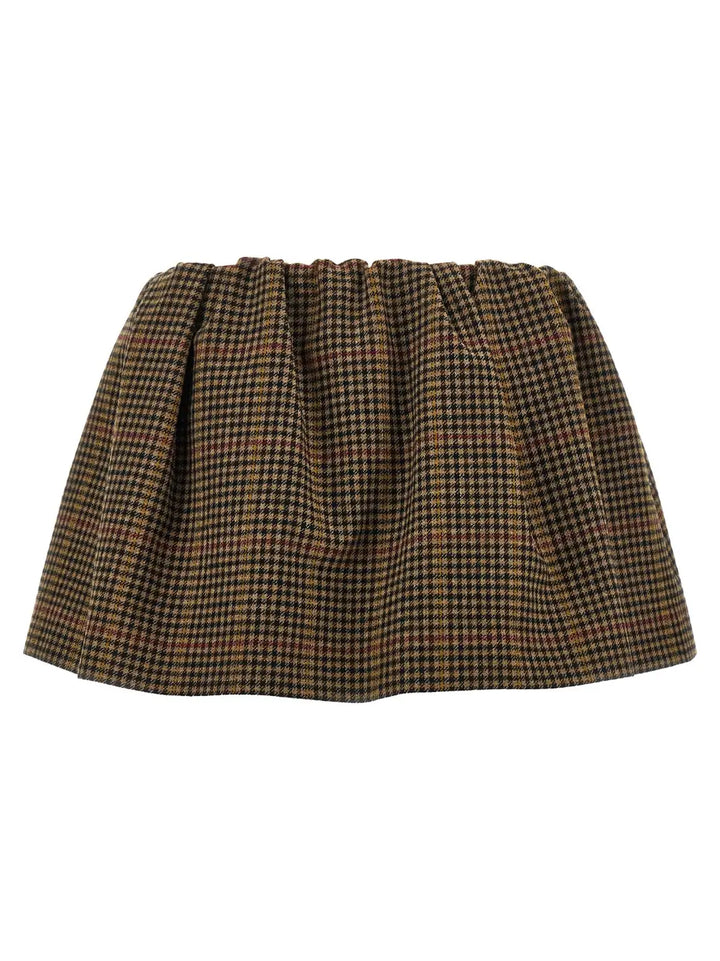 Miu Brown Virgin Wool Long Skirt