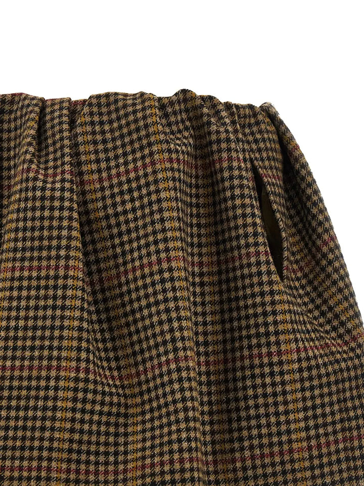Miu Brown Virgin Wool Long Skirt
