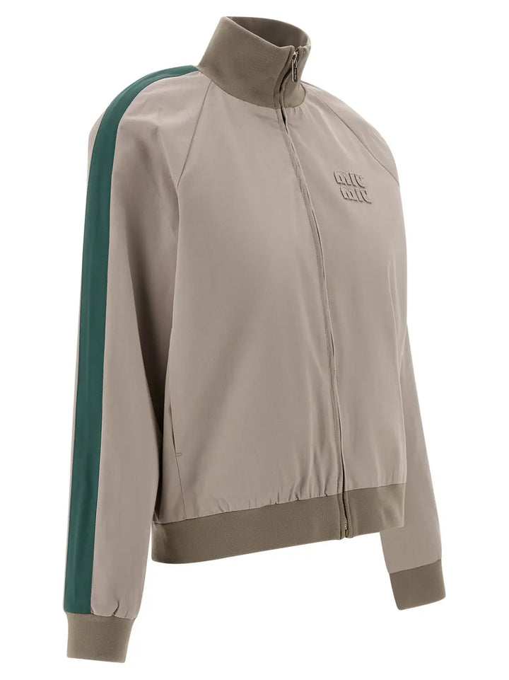 Miu Gray Cotton Bomber