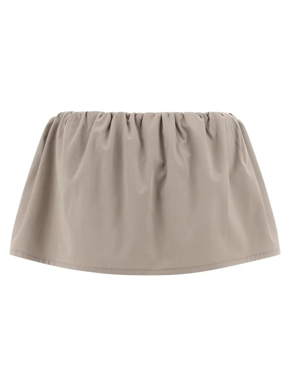 Miu Gray Cotton Long Skirt