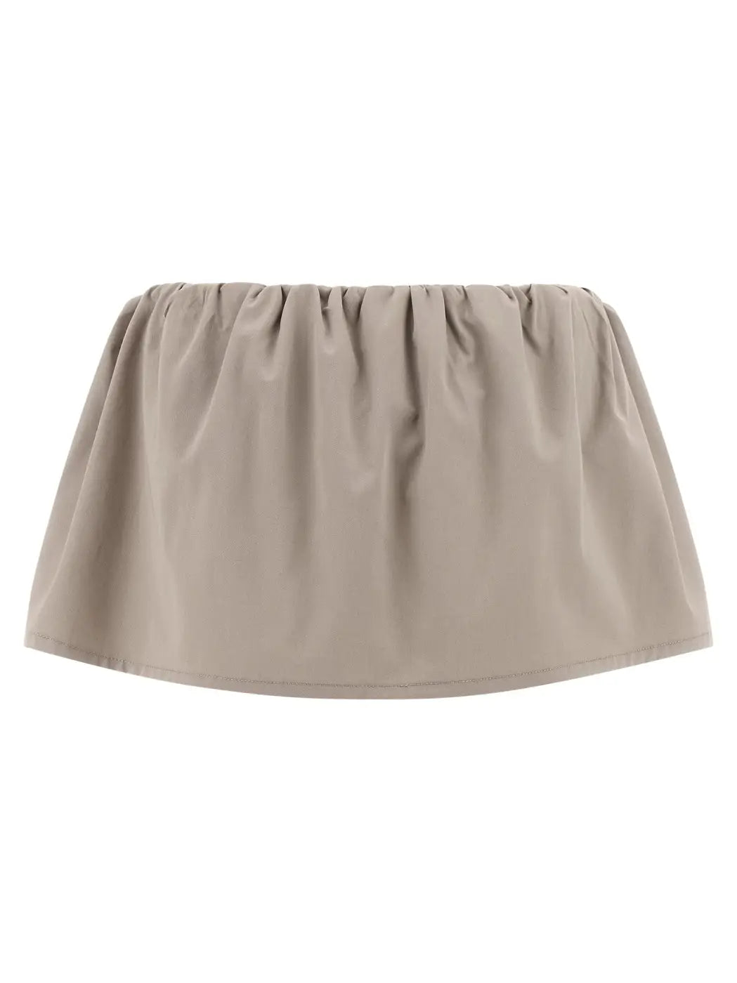 Miu Gray Cotton Long Skirt