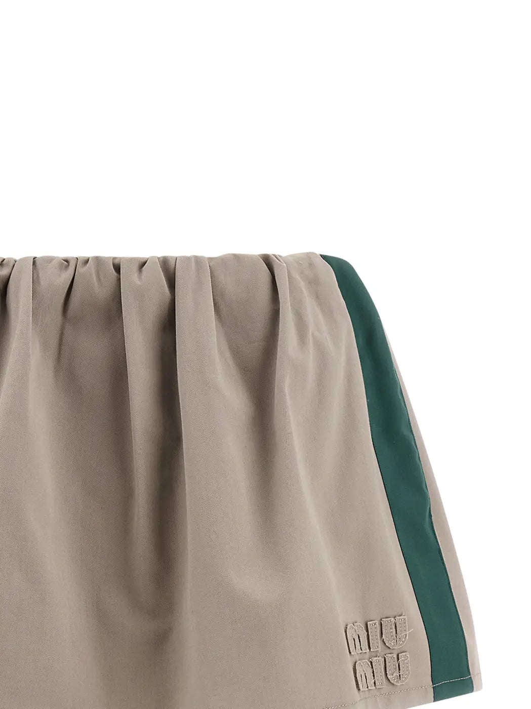 Miu Gray Cotton Long Skirt