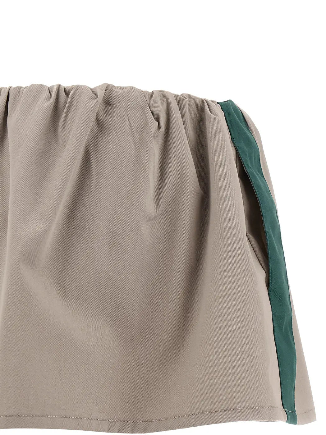 Miu Gray Cotton Long Skirt