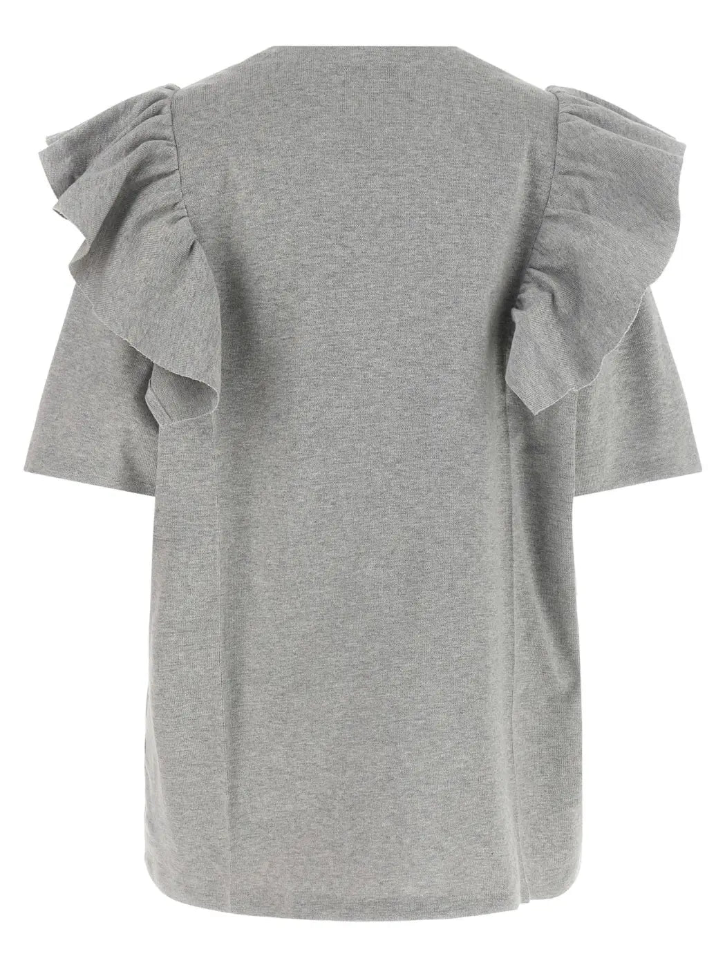 Miu Gray Cotton Short Dress