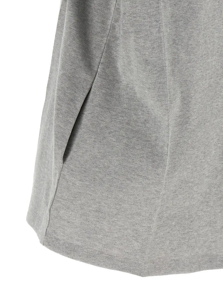 Miu Gray Cotton Short Dress