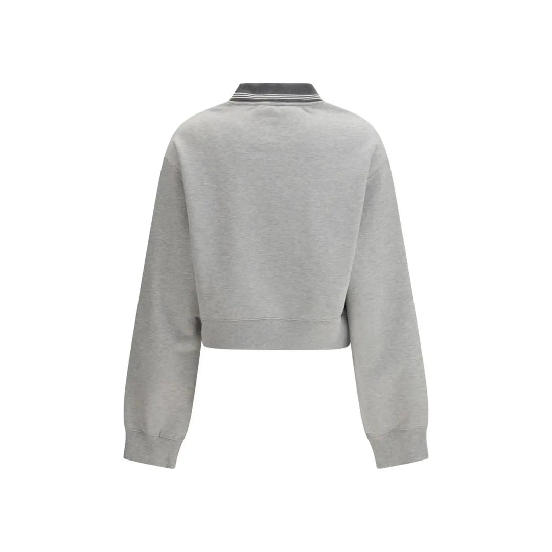 Miu Gray Cotton Sweatshirt