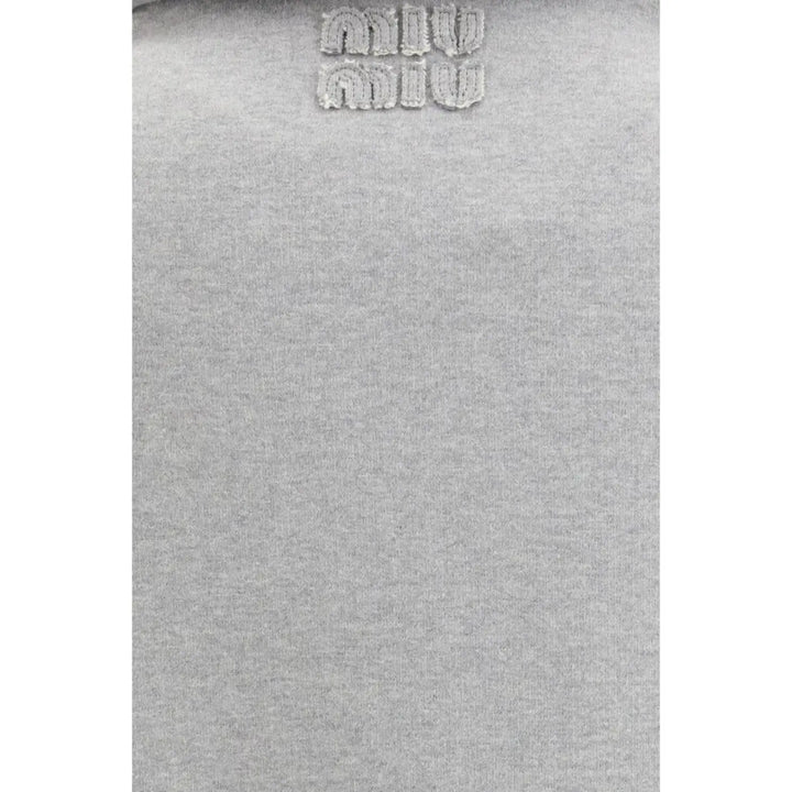 Miu Gray Cotton Sweatshirt