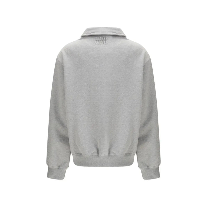 Miu Gray Cotton Sweatshirt