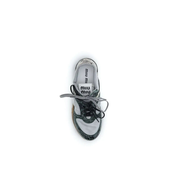 Miu Gray Other Fibres Athletic Sneakers