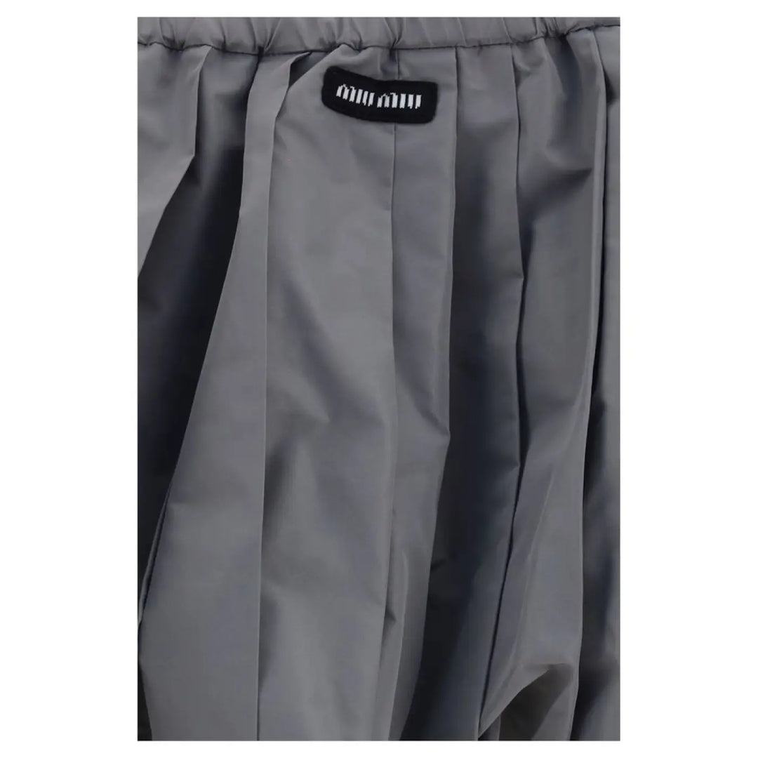 Miu Gray Polyester Mini Skirt