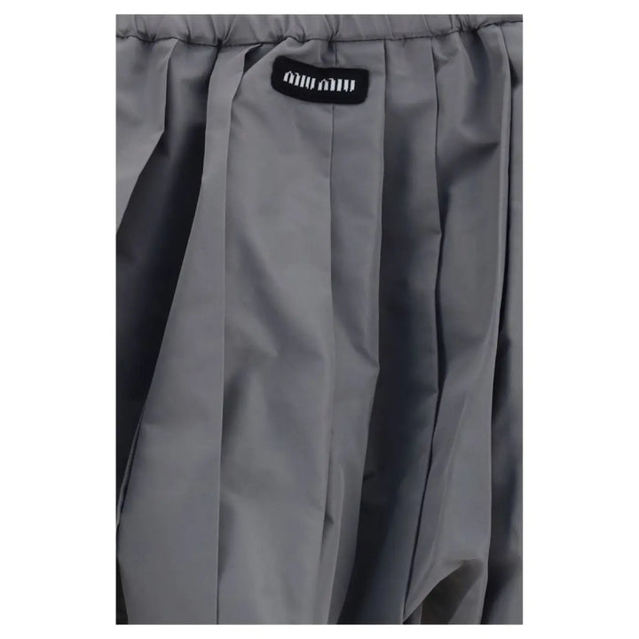 Miu Gray Polyester Mini Skirt