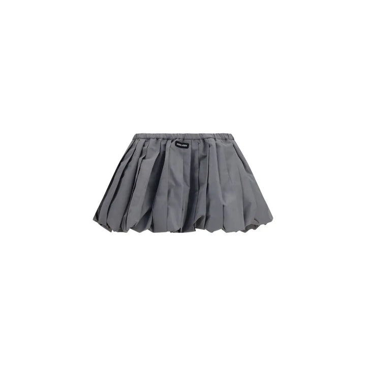 Miu Gray Polyester Mini Skirt