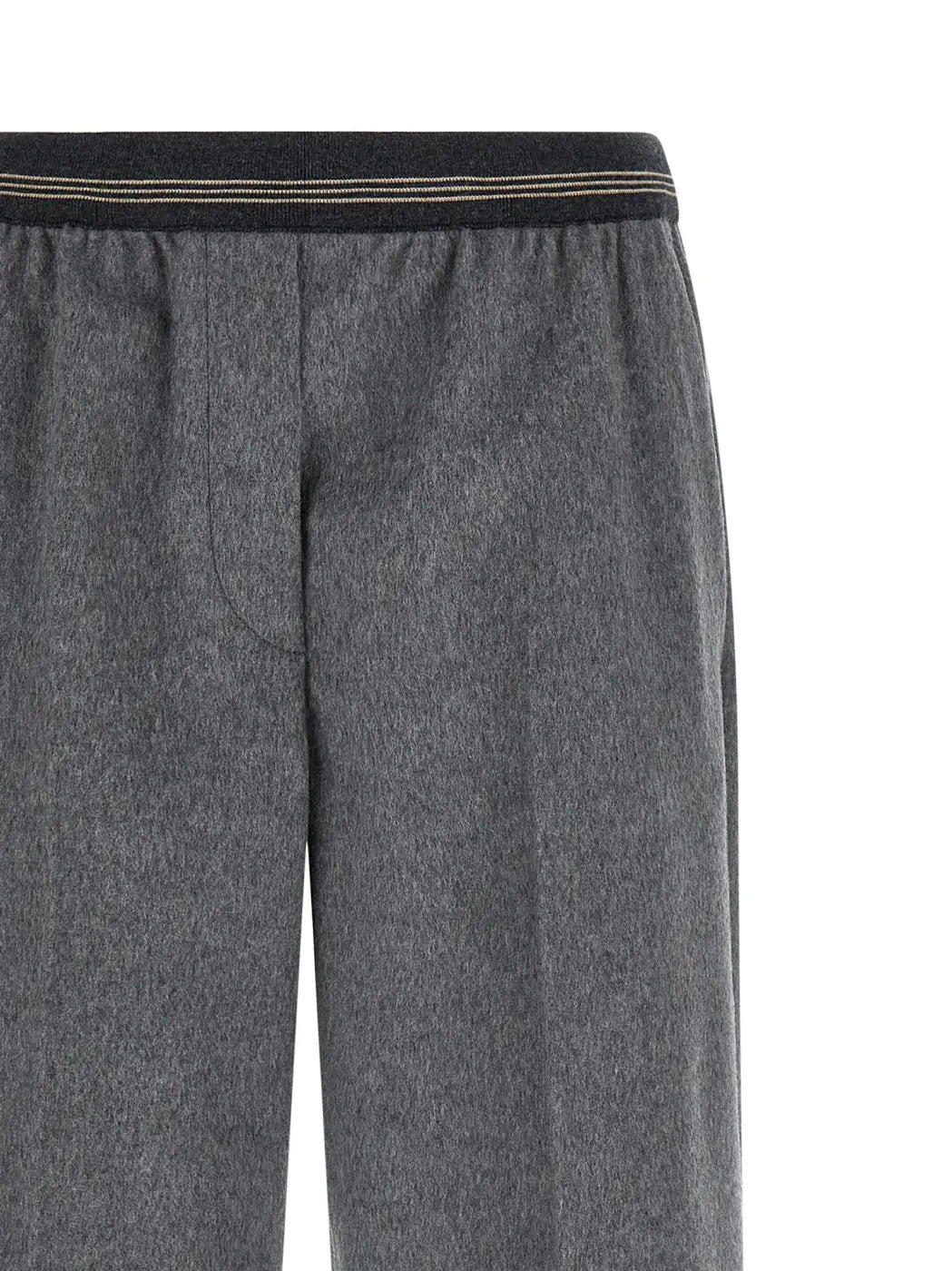 Miu Gray Virgin Wool Casual Pants