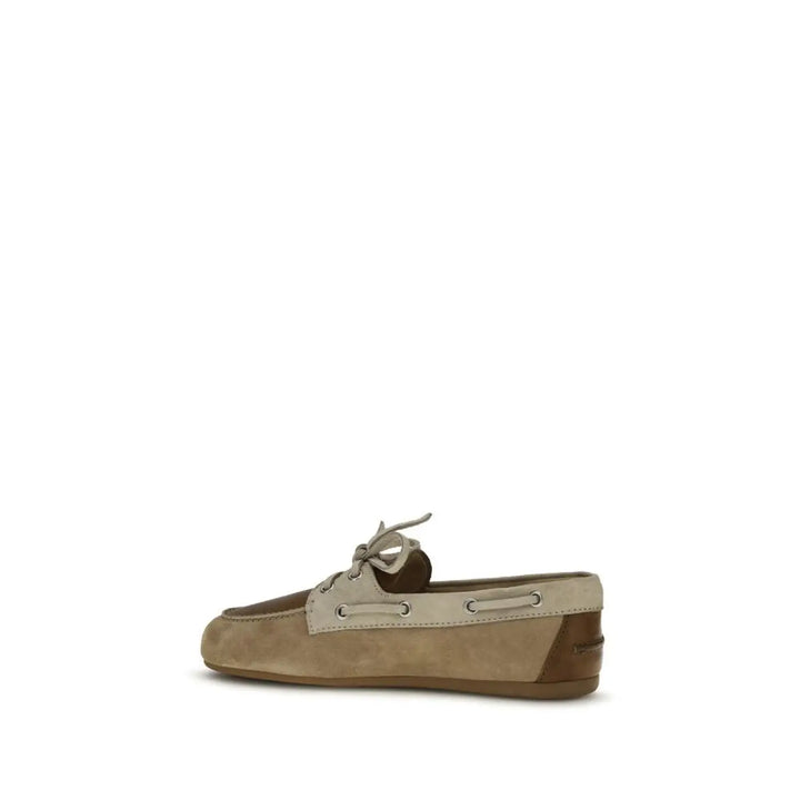 Miu Multicolor Calf Leather Bos Taurus Slip-on Loafers