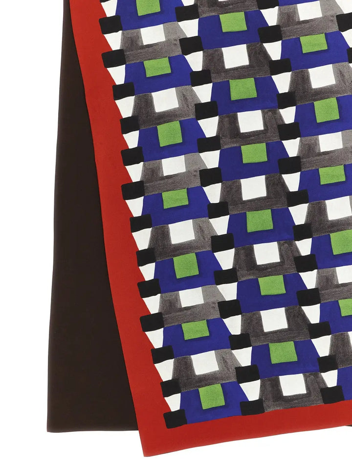 Miu Multicolor Silk Scarf