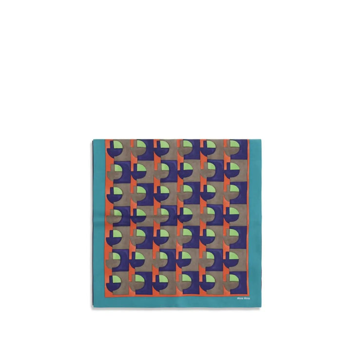 Miu Multicolor Silk Scarf