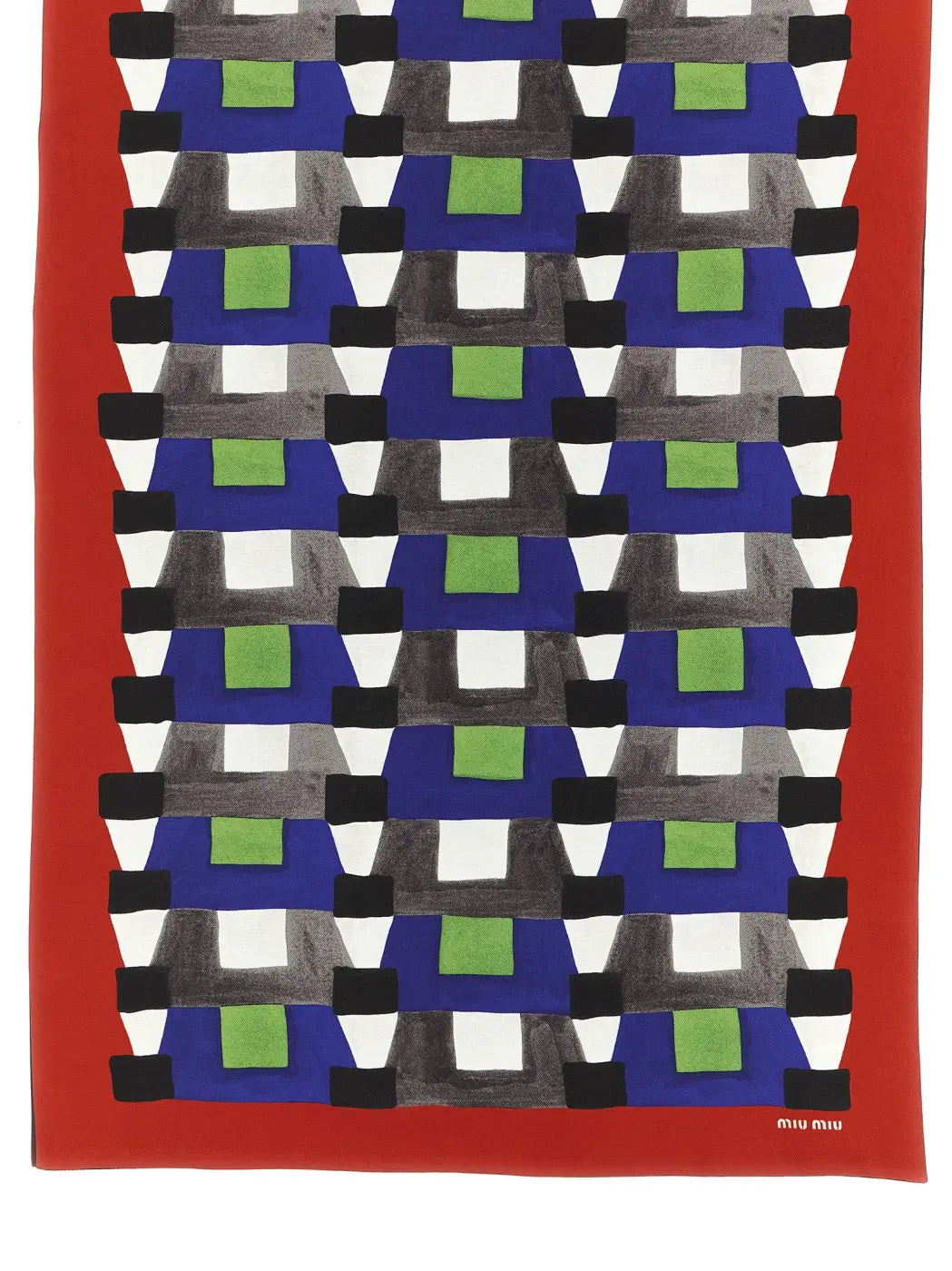 Miu Multicolor Silk Scarf