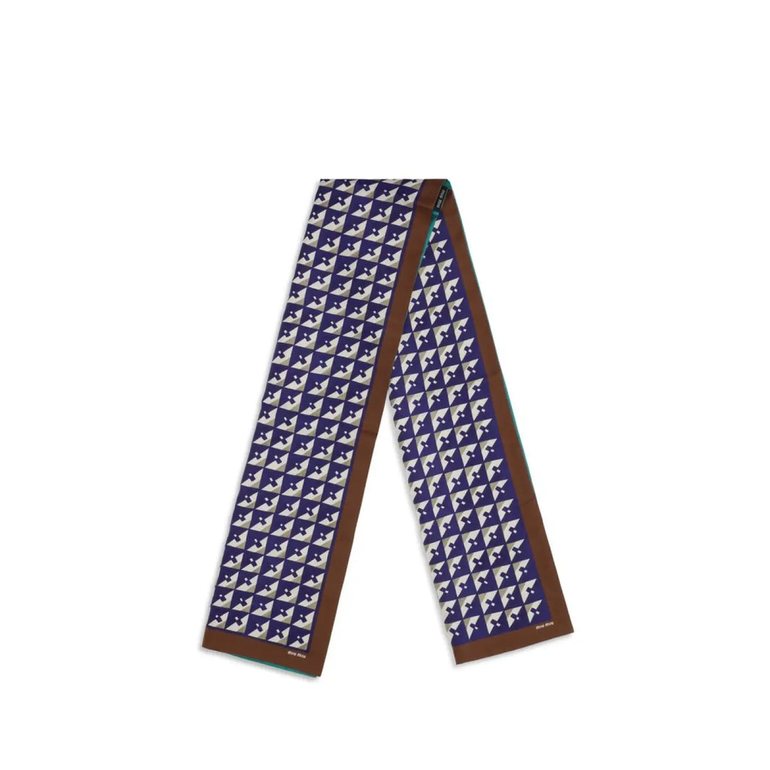 Miu Multicolor Silk Scarf
