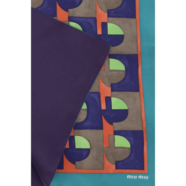 Miu Multicolor Silk Scarf
