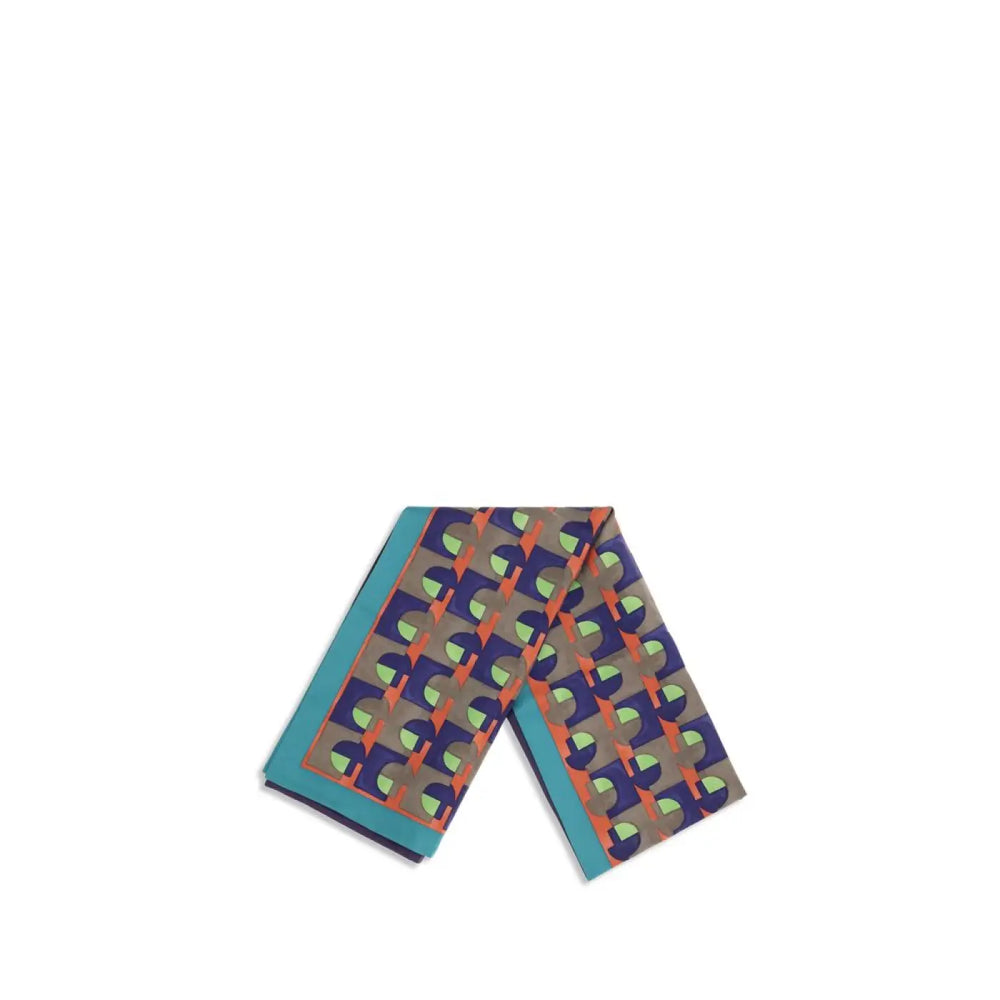 Miu Multicolor Silk Scarf