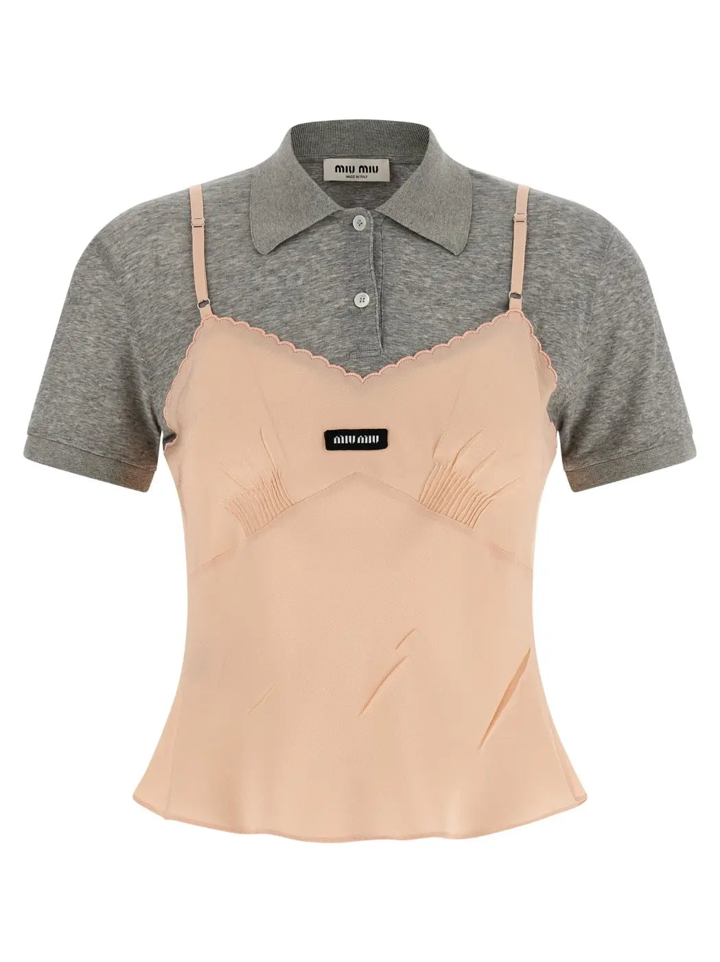Miu Multicolor Silk Shortsleeve Shirt