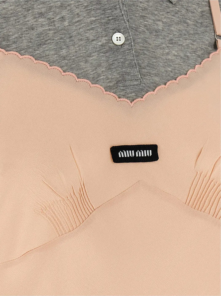 Miu Multicolor Silk Shortsleeve Shirt