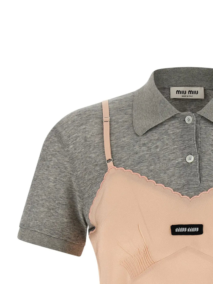 Miu Multicolor Silk Shortsleeve Shirt