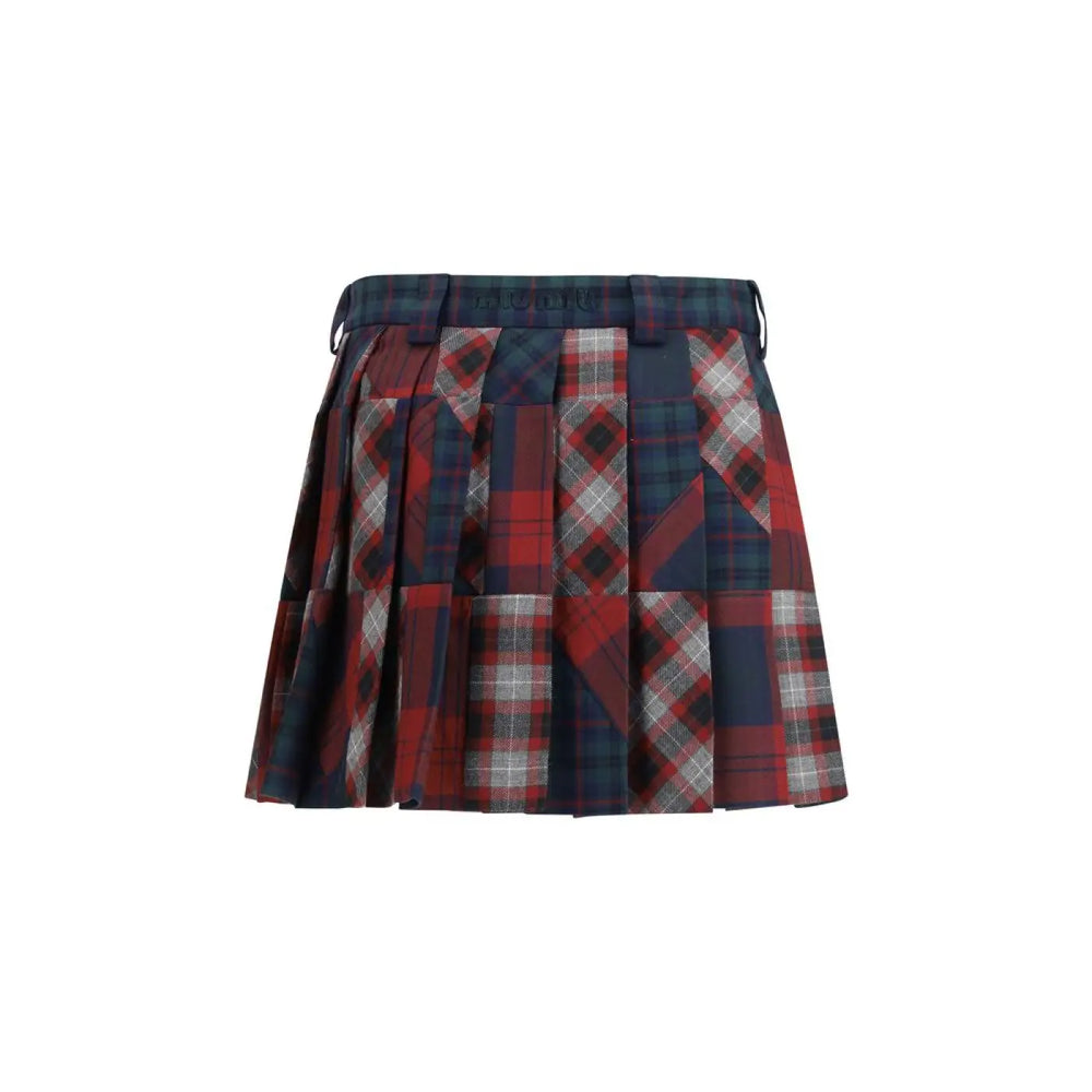 Miu Multicolor Wool Mini Skirt