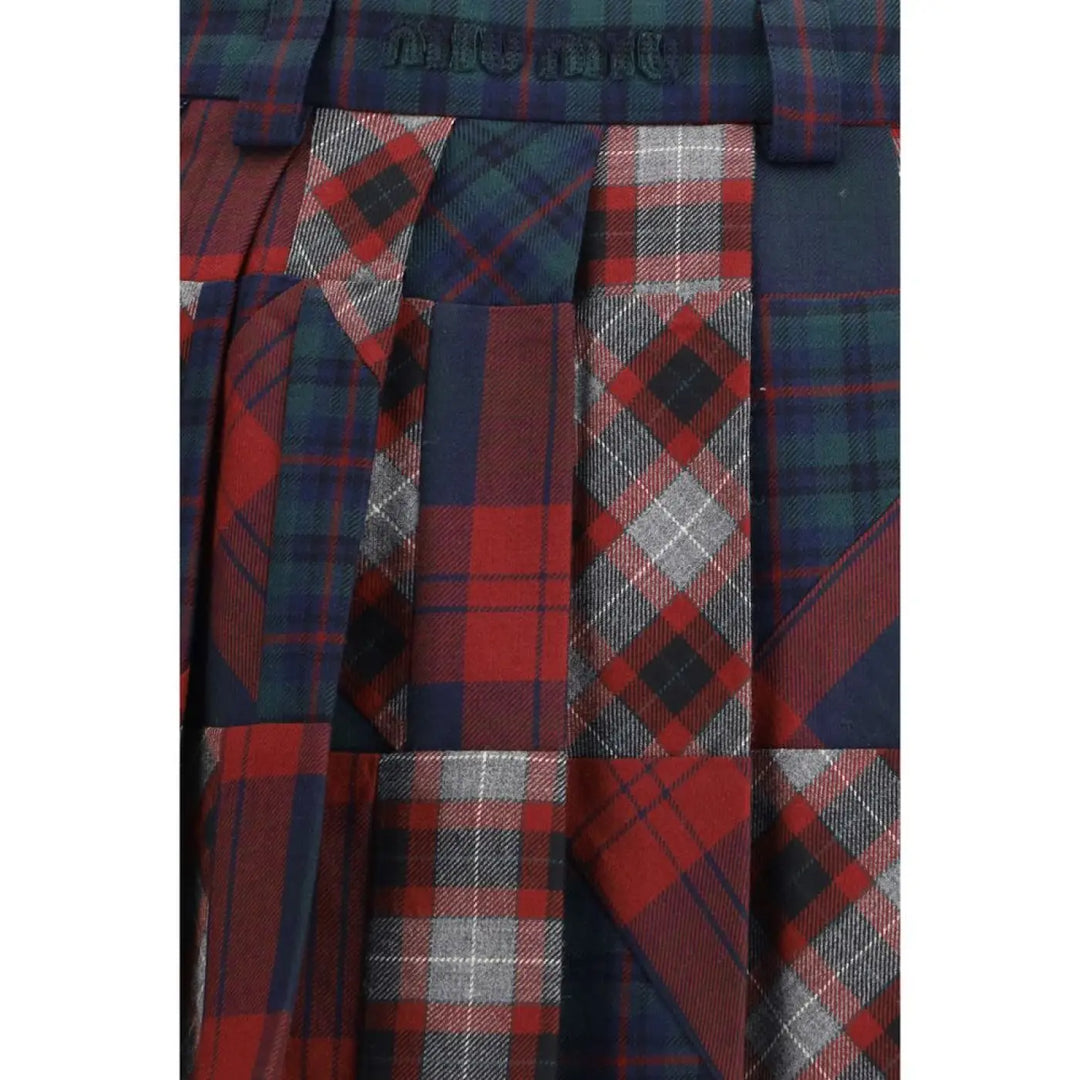 Miu Multicolor Wool Mini Skirt