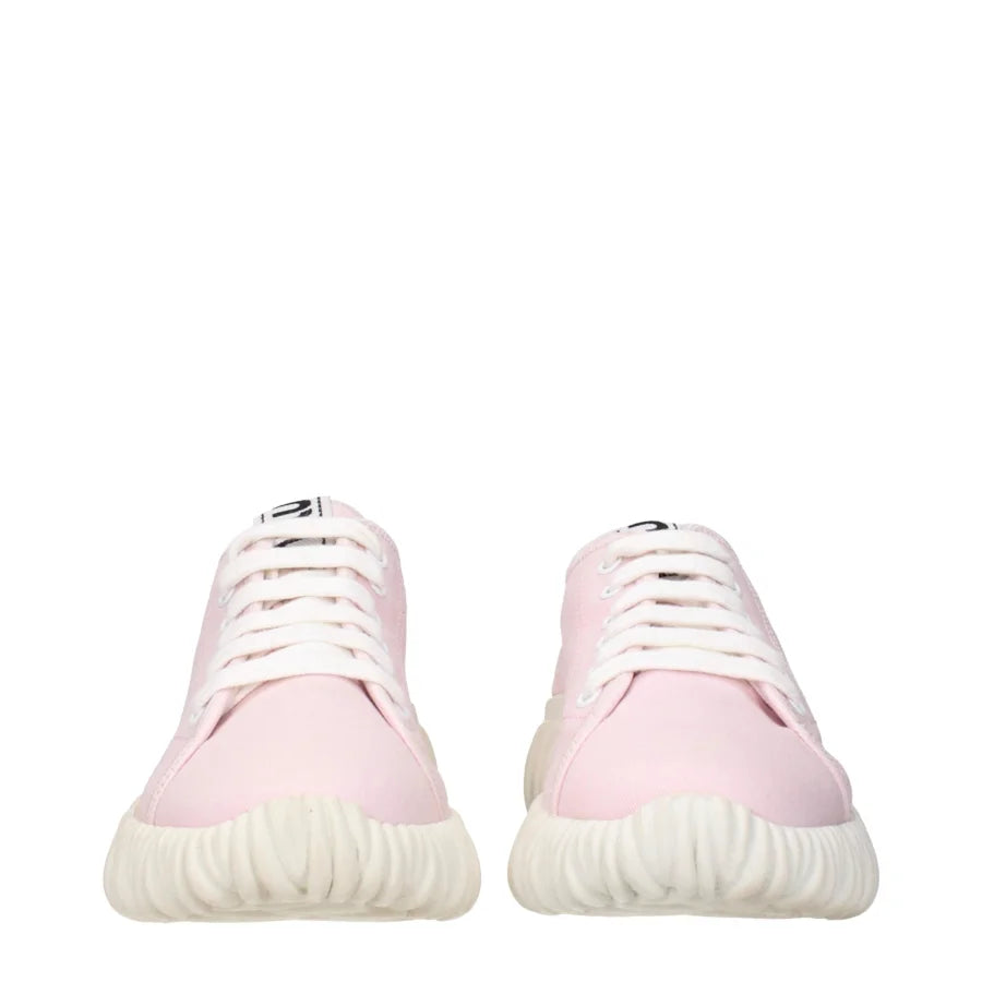 Miu Pink Fabric Low Top Sneakers