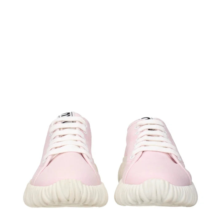 Miu Pink Fabric Low Top Sneakers
