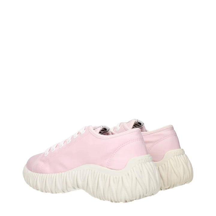 Miu Pink Fabric Low Top Sneakers